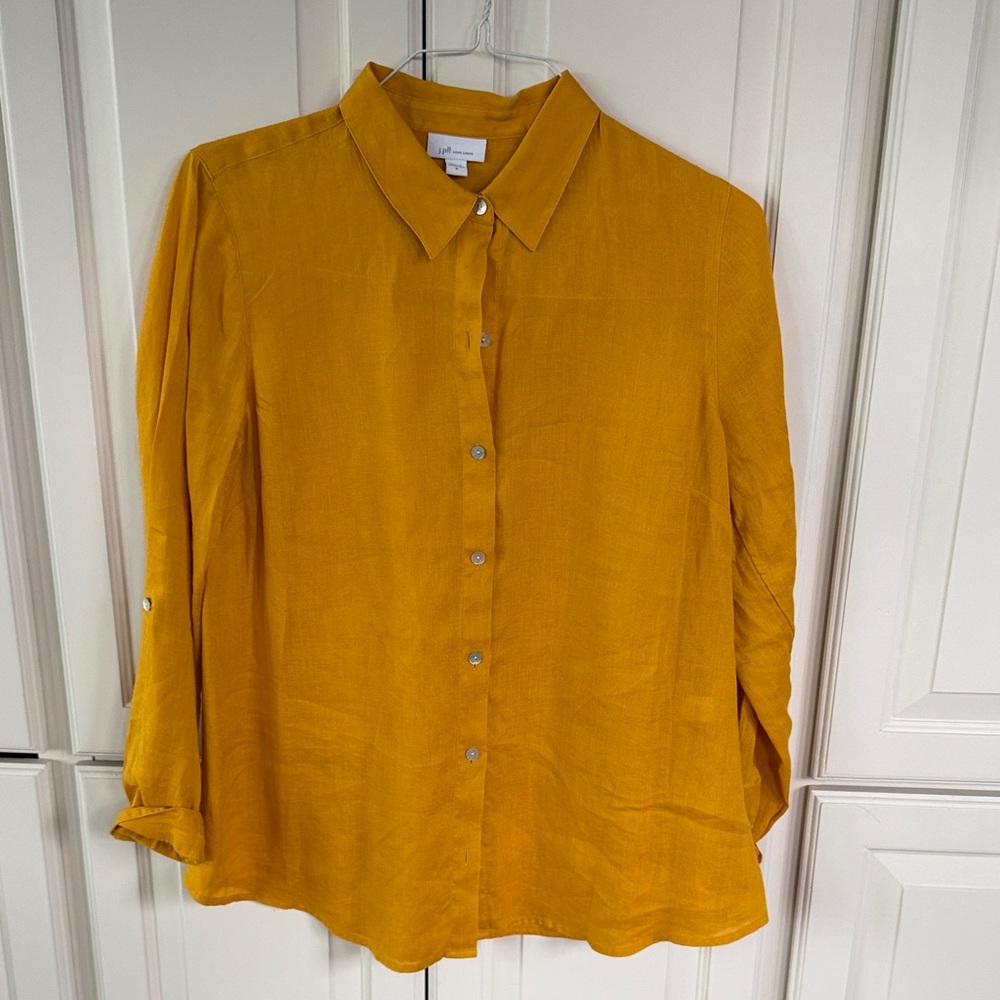 J. Jill Golden Button-Down Shirt for Women